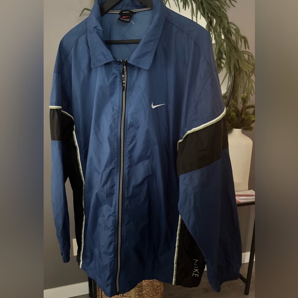 Nike Blue and Black Windbreaker Jacket